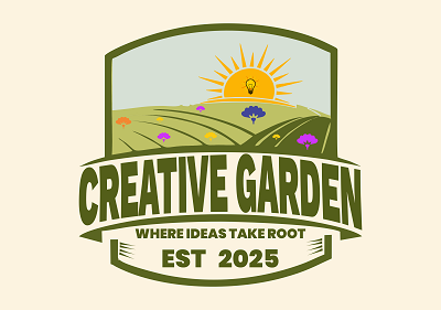 Creative Garden logo — a sunlit garden with the words Where Ideas Take Root